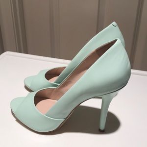 BCBG Izzies Peep-Toe Pumps mint green